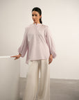 BALLOON SLEEVE POPLIN SHIRT