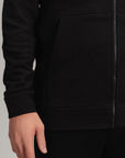 TEXTURED ZIP UP HOODIE
