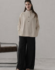 RELAXED PLACKET PULLOVER-CLOUDLUX