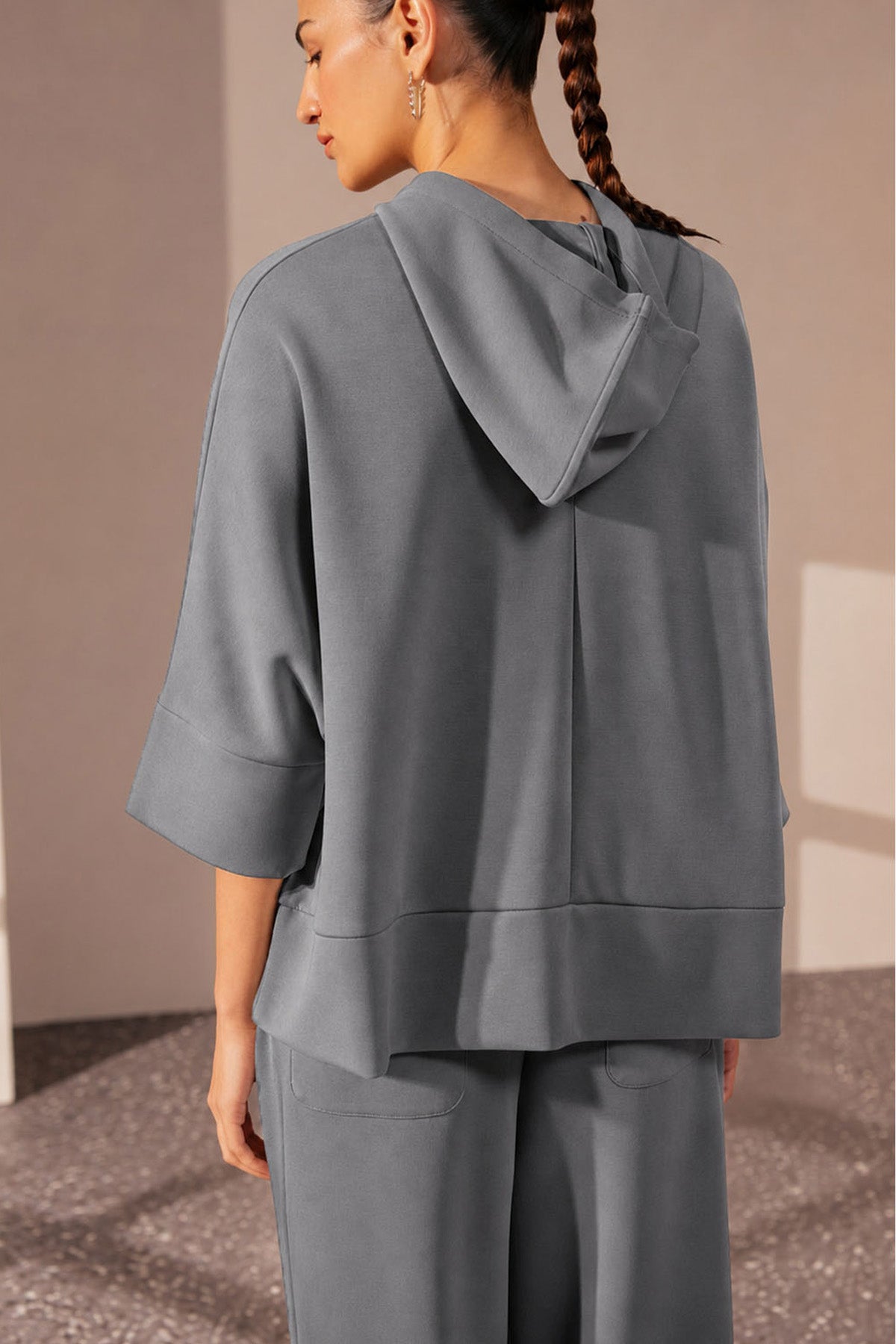 QUARTER SLEEVE OVERSIZED PULLOVER -CLOUDLUX LIGHT