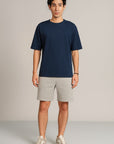 MEN OVERSIZED-DOUBLE KNIT T-SHIRT LIGHT