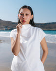 COWL NECK LINEN TOP