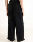 WIDE LEG PANTS-TEXTURED RIB
