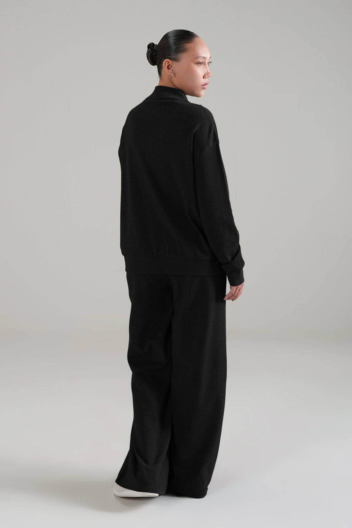 PLEATED WIDE LEG PANT - DOUBLE KNIT