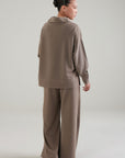 TEXTURED QUARTER ZIPPER-CLOUDLUX