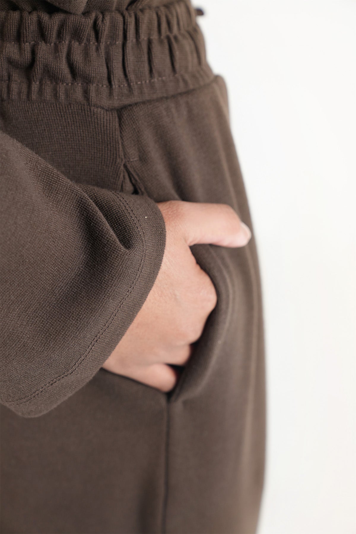 WIDE LEG PANTS-TEXTURED RIB