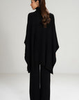 BLACK CO-ORD SET - KNIT WEAR