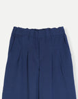 PLEATED WIDE LEG PANT-DOUBLE KNIT