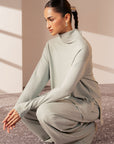 MOCK NECK SIDE SLIT CLOUDLUX