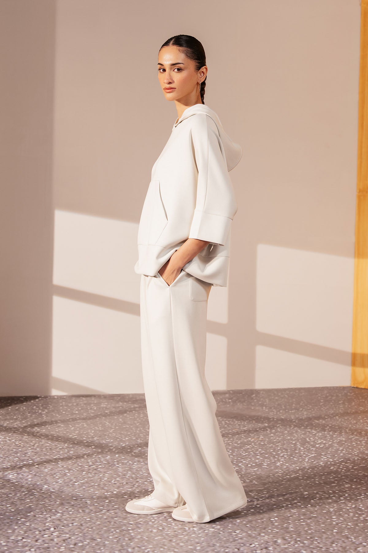 QUARTER SLEEVE OVERSIZED TOP-CLOUDLUX-LIGHT