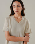  T-SHIRT V-NECK SUPIMA COTTON
