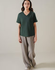  T-SHIRT V-NECK SUPIMA COTTON