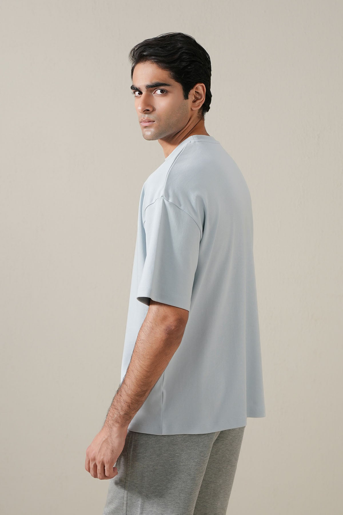 MEN OVERSIZED DOUBLE KNIT T-SHIRT