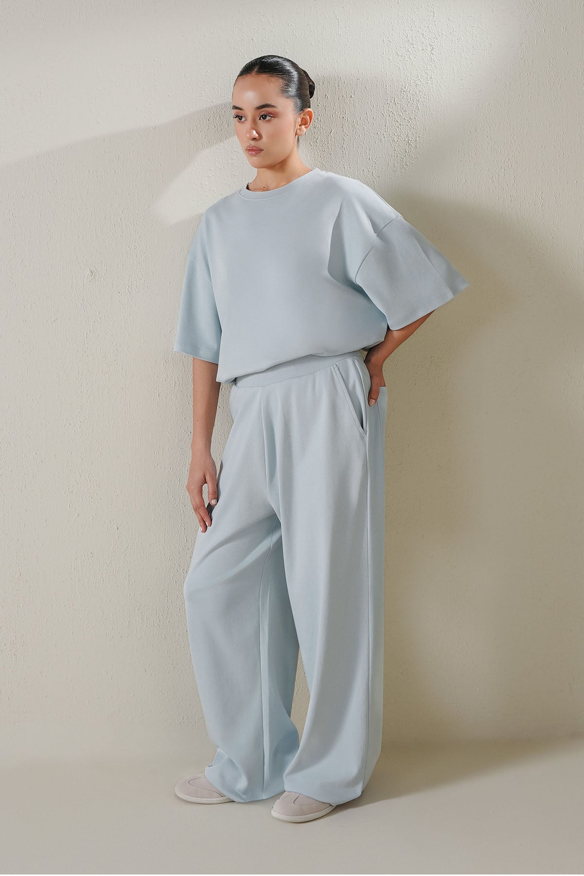 MOVE WIDE TROUSERS-DOUBLE KNIT