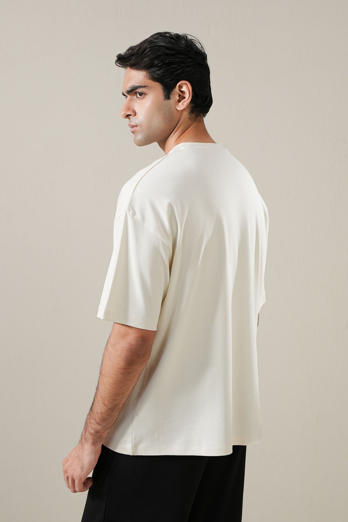 MEN OVERSIZED DOUBLE KNIT T-SHIRT