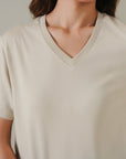  T-SHIRT V-NECK SUPIMA COTTON
