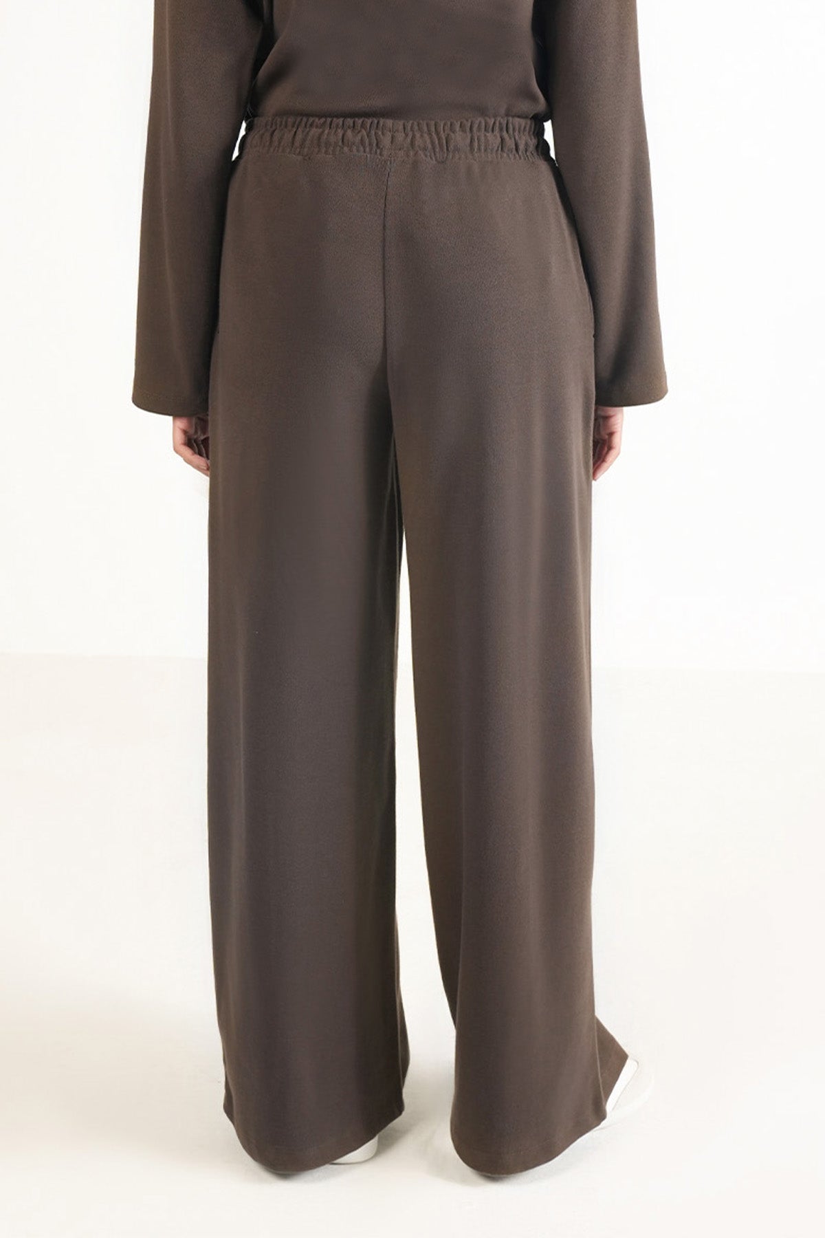 WIDE LEG PANTS-TEXTURED RIB