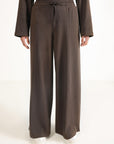 WIDE LEG PANTS-TEXTURED RIB