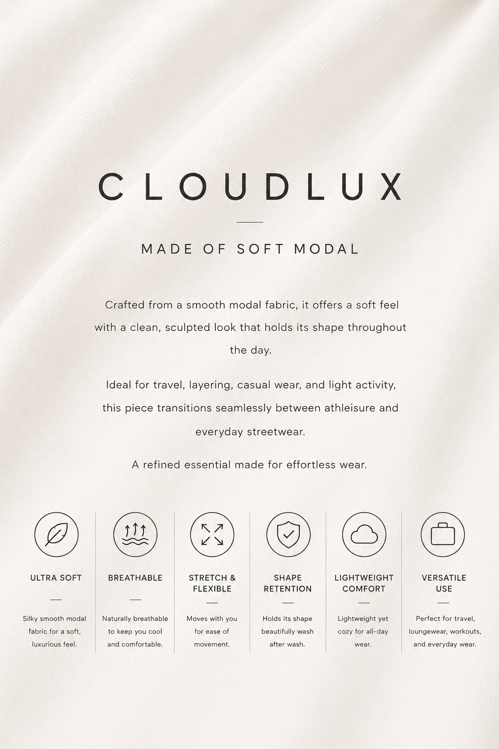 WIDE LEG RELAXED PANTS CLOUDLUX