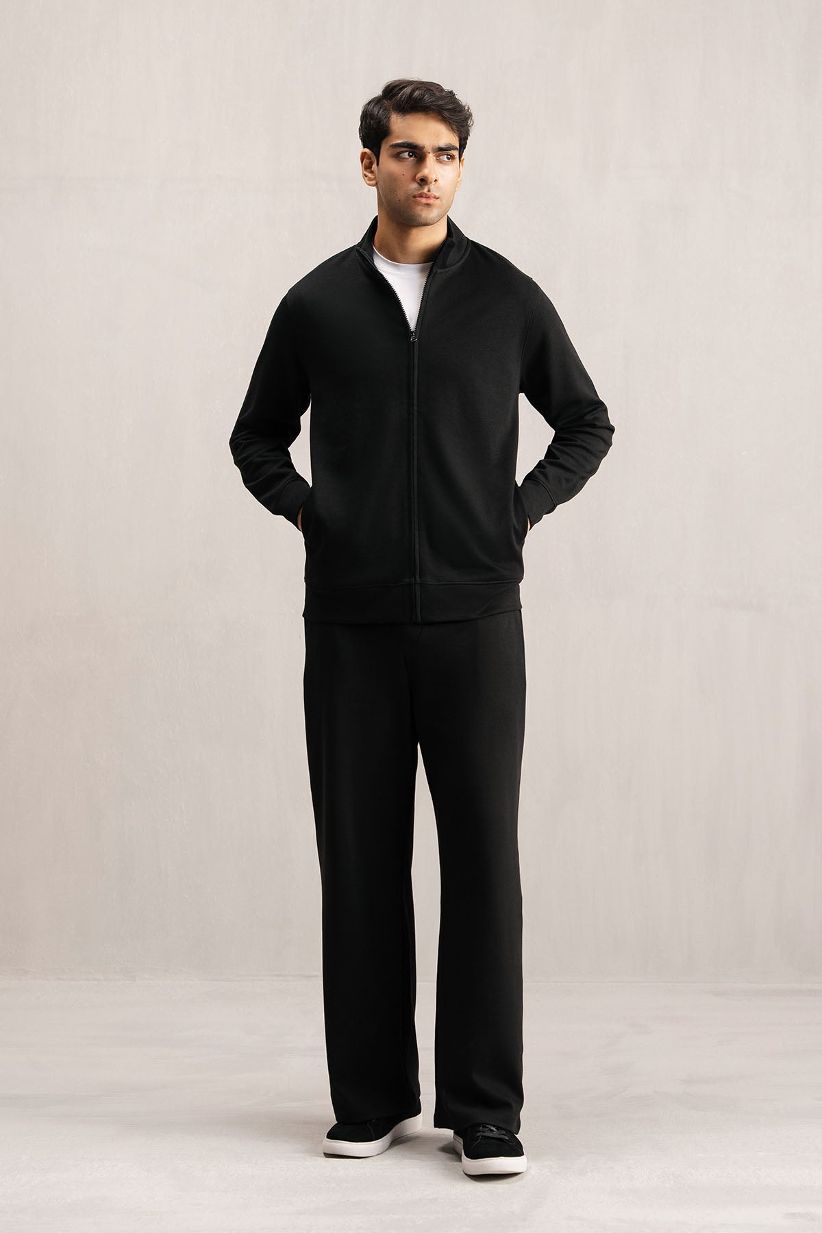 ZIPPER JACKET-DOUBLE KNIT