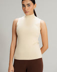 OATMEAL MOCK NECK SWEATER - KNIT WEAR