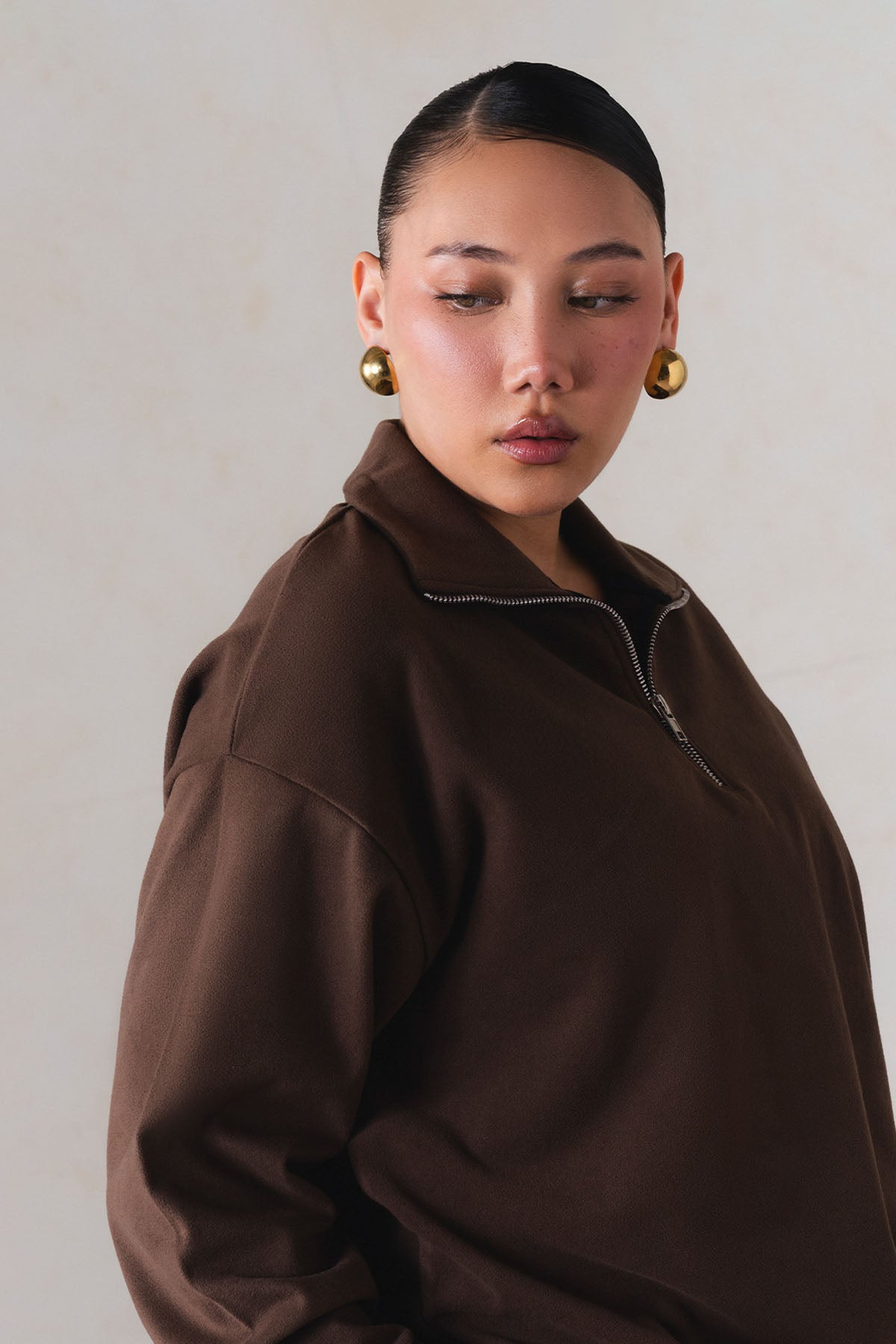 OVERSIZED ZIPPER-CLOUD FLEECE