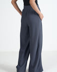 WIDE LEG PANTS-TEXTURED RIB