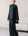 SHAWL COLLAR KNIT SET