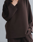 V NECK COLLAR SWEATCLOUDLUX