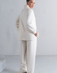 TEXTURED MOCK NECK SIDE SLIT-CLOUDLUX