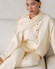 SHAWL COLLAR KNIT SET
