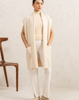SLEEVELESS OPEN CARDIGAN