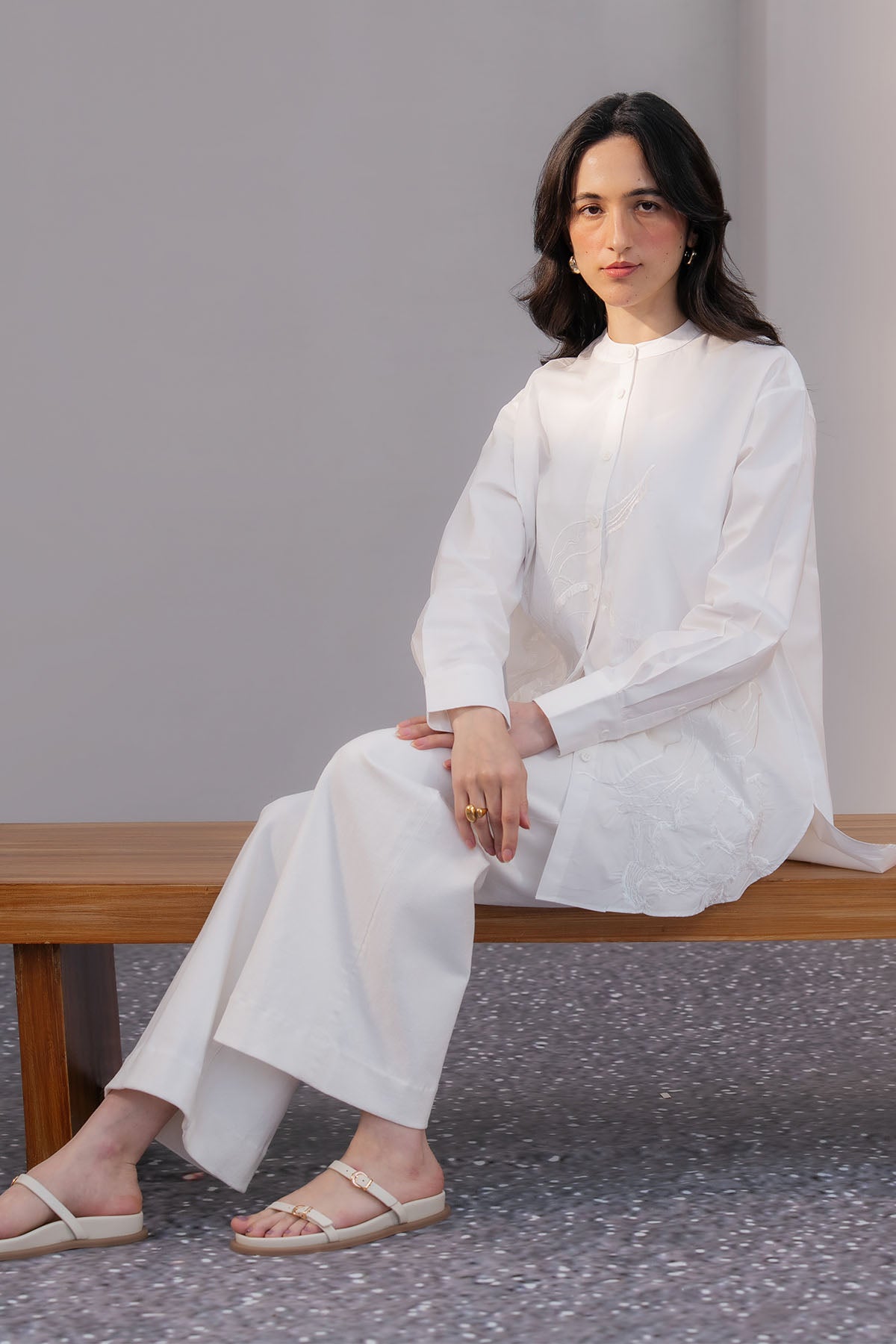 EMBROIDED POPLIN SHIRT