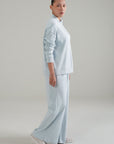 PLEATED WIDE LEG PANT DOUBLE KNIT