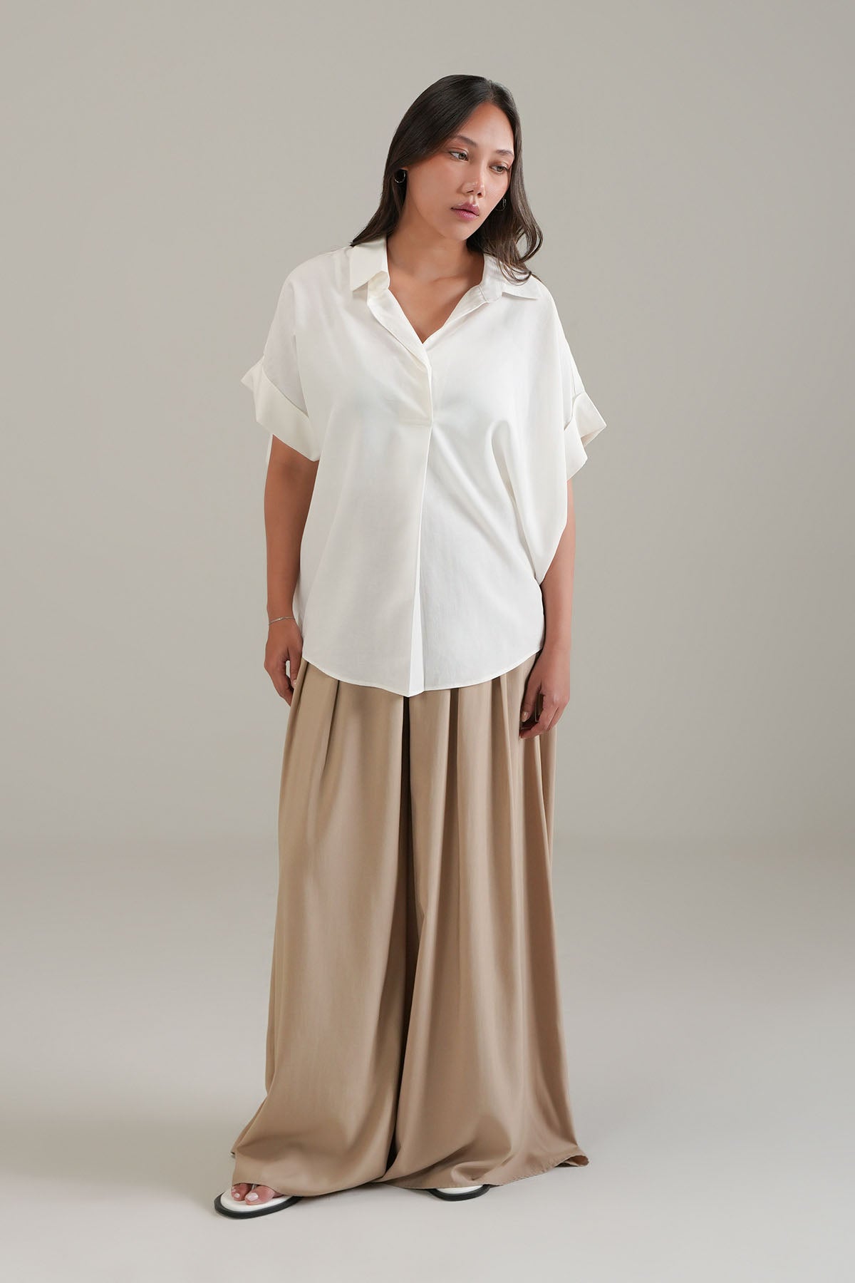 LINEN BLEND RELAXED TOP