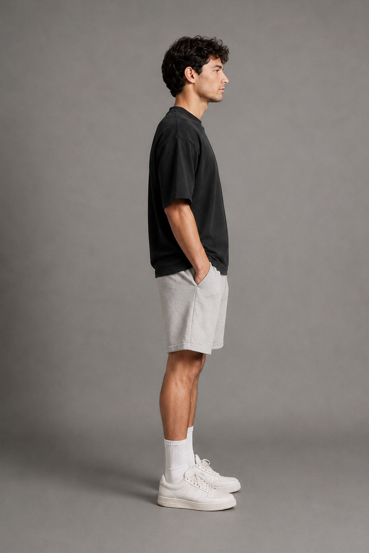 MEN OVERSIZED DOUBLE KNIT T-SHIRT
