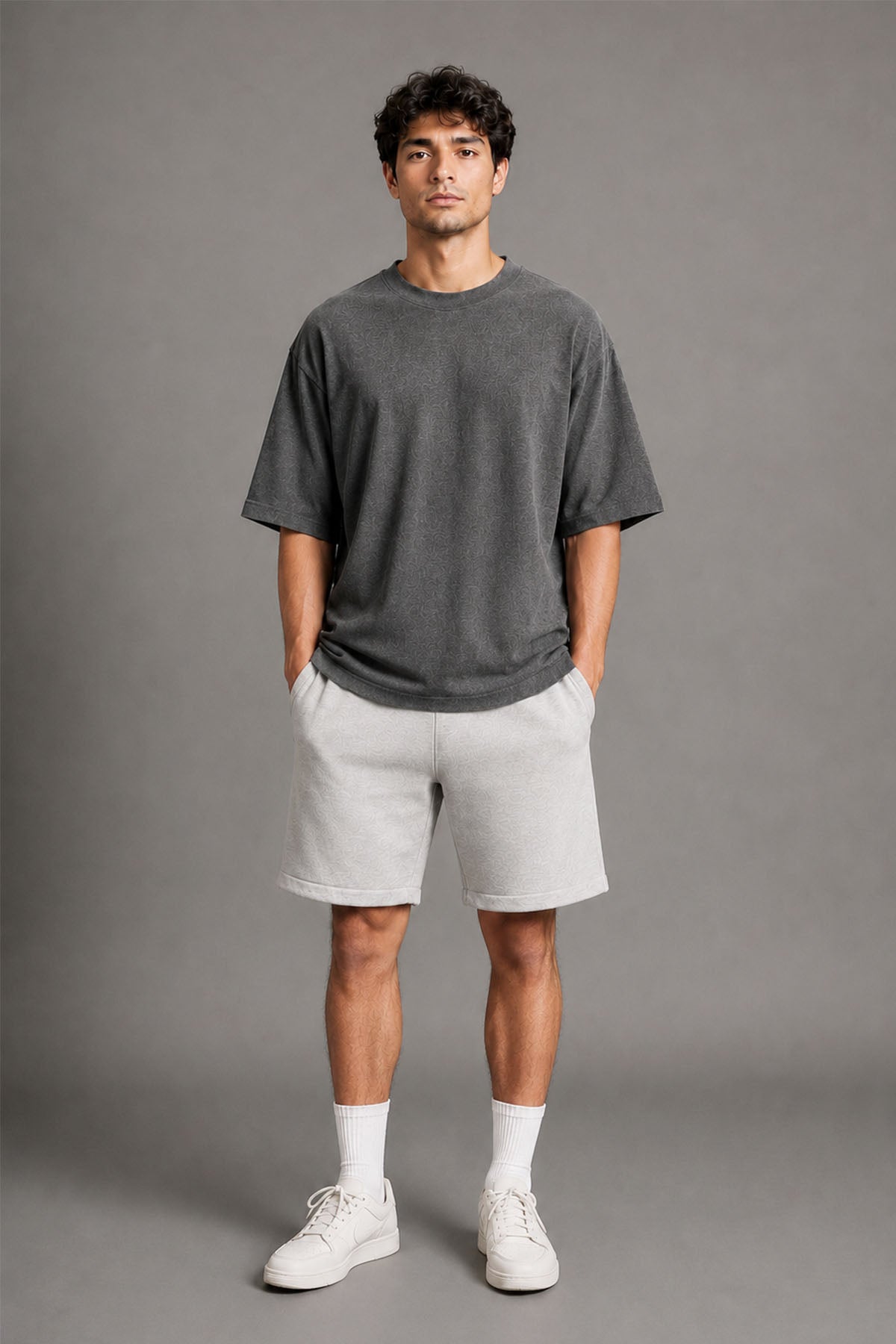 MEN OVERSIZED DOUBLE KNIT T-SHIRT