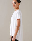 WOMEN SPLIT MESH TEE