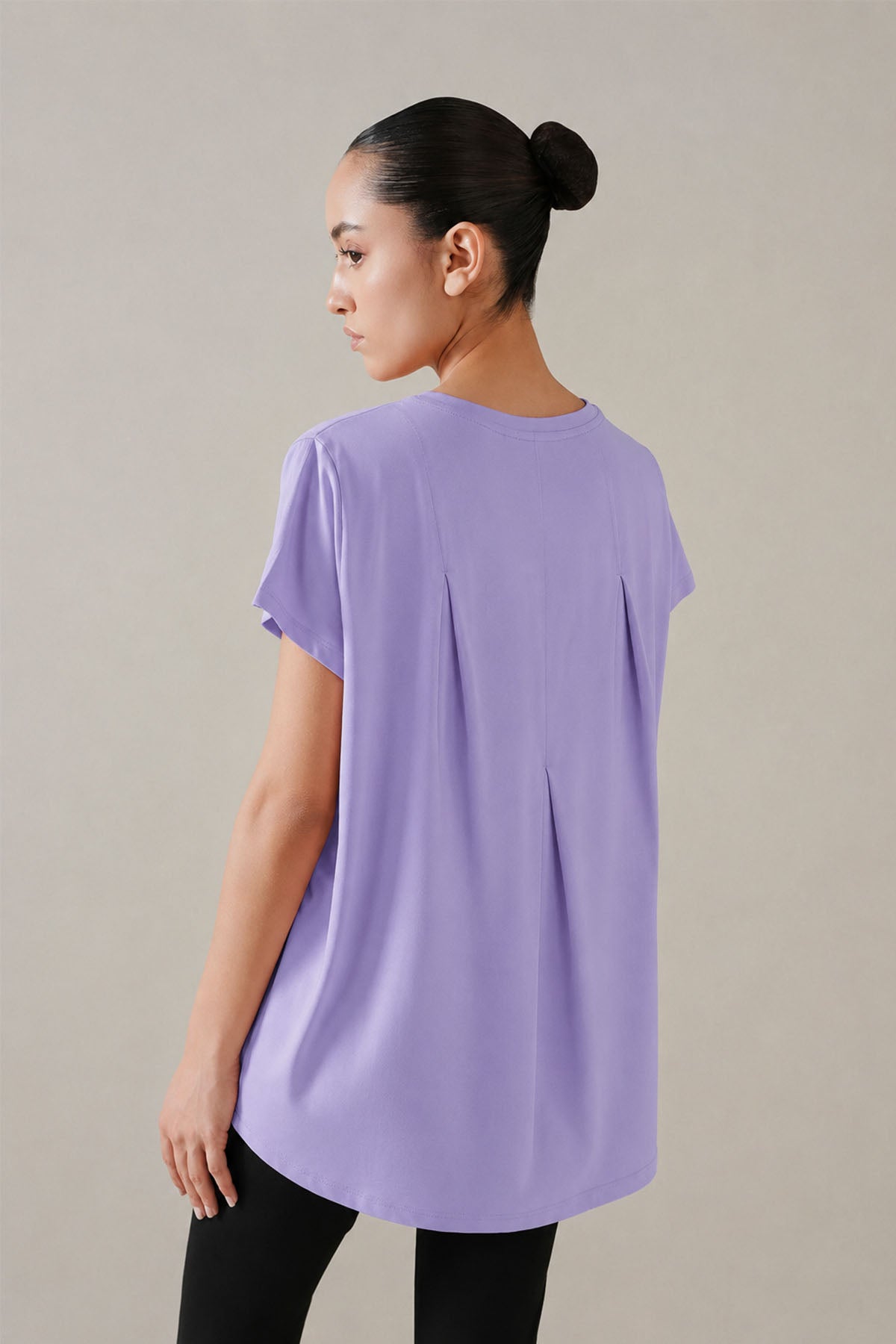 WOMEN SPLIT MESH TEE