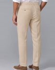 ELASTICATED PANTS-LINEN BLEND