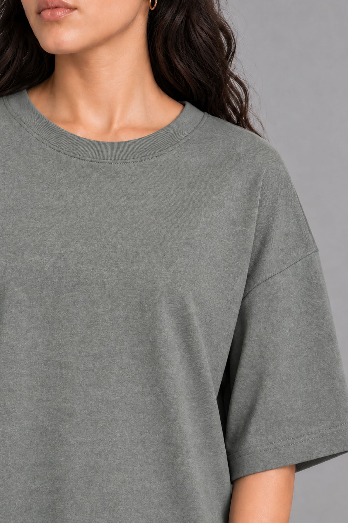OVERSIZED-DOUBLE KNIT T-SHIRT