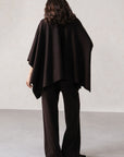 CAPE-SLEEVE KNIT SET
