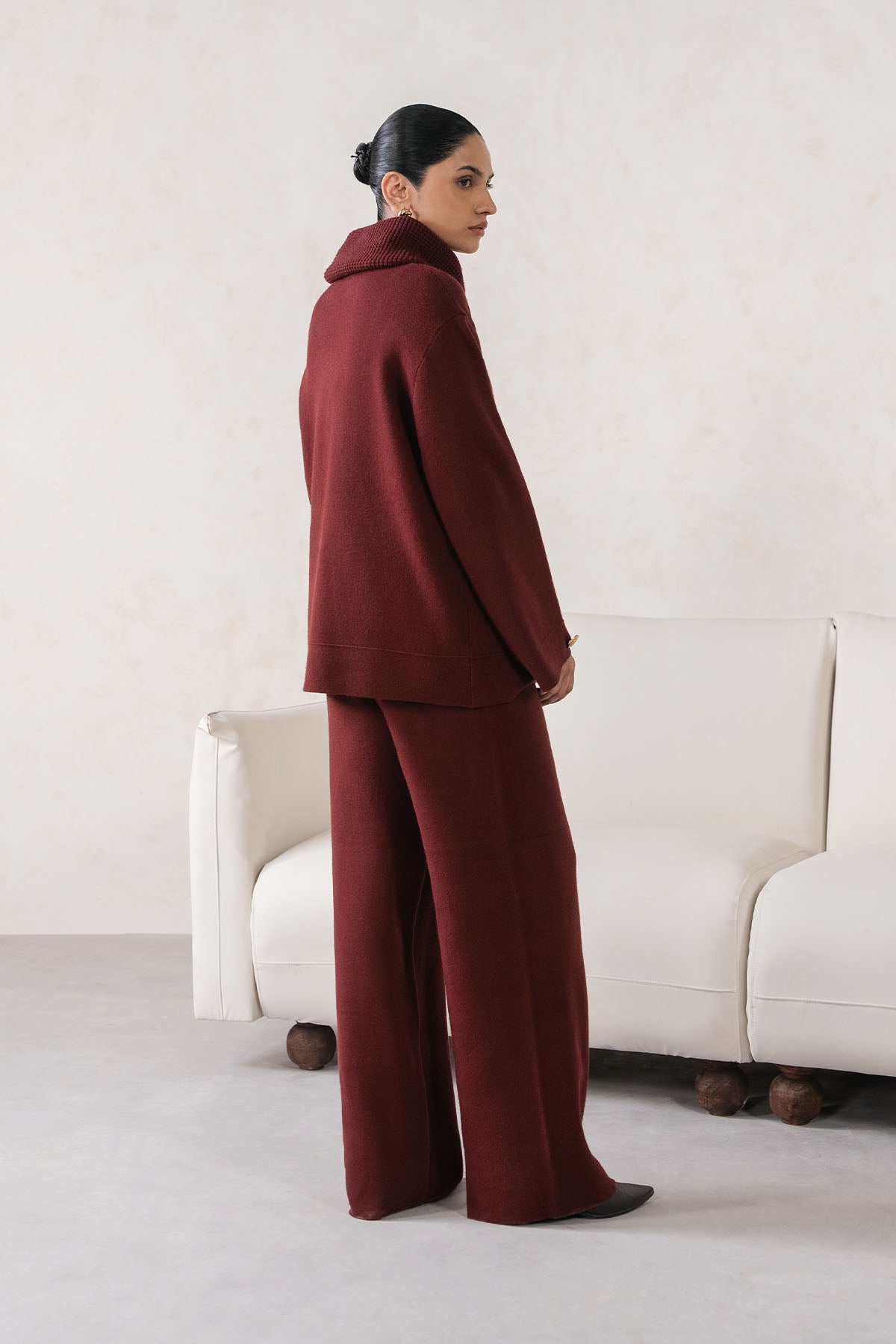 COWL NECK KNIT SET