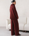 COWL NECK KNIT SET