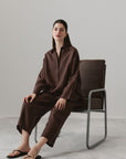 HALF PLACKET SHIRT 100% LINEN
