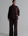 MOCK NECK ZIPPER -DOUBLE KNIT