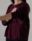 OVERSIZED CROPPED SWEATSHIRT-DOUBLE KNIT