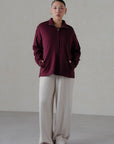 MOCK NECK ZIPPER -DOUBLE KNIT