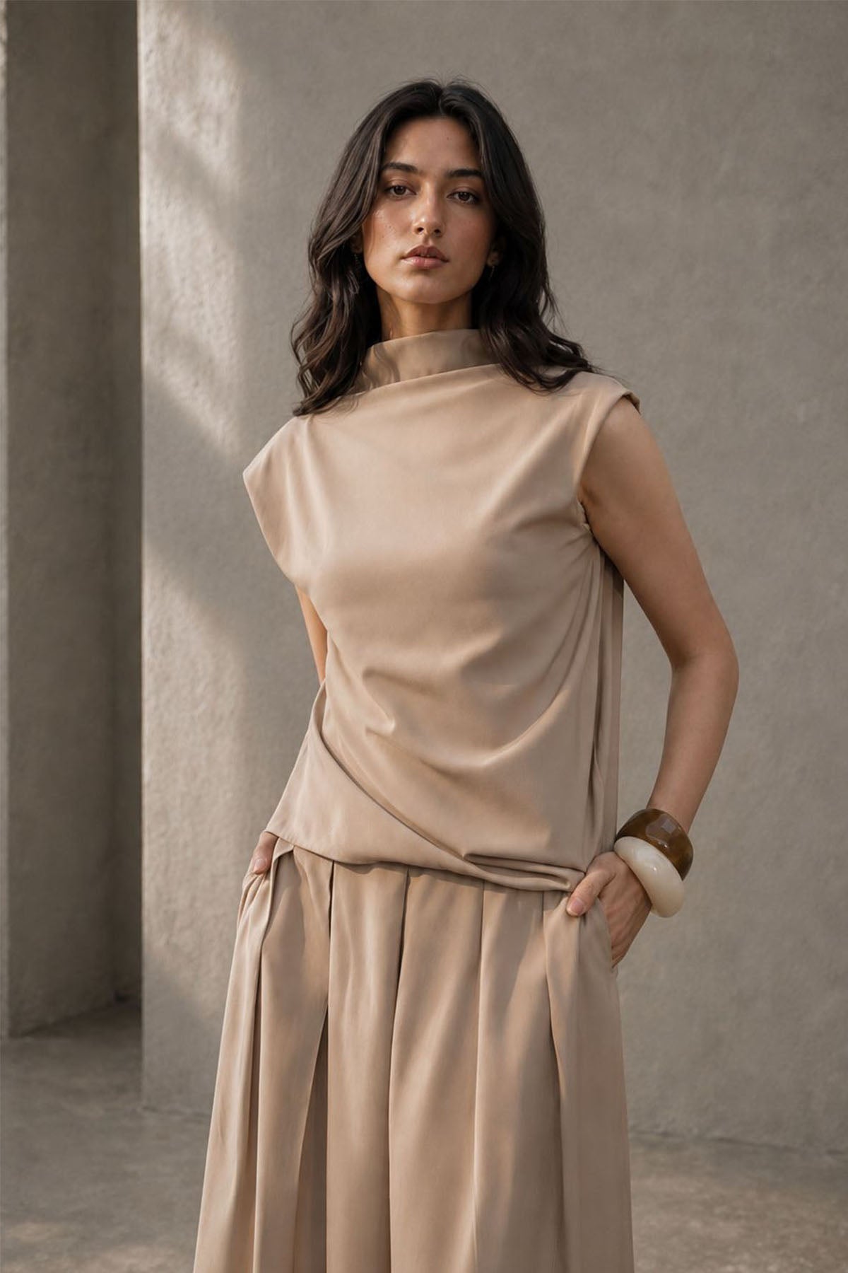 PULL ON WIDE LEG PANTS