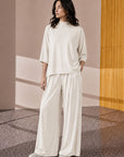 MOCK NECK SIDE SLIT CLOUDLUX